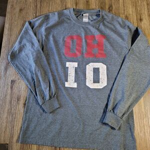 OH IO Womens Gray Long Sleeve Medium
